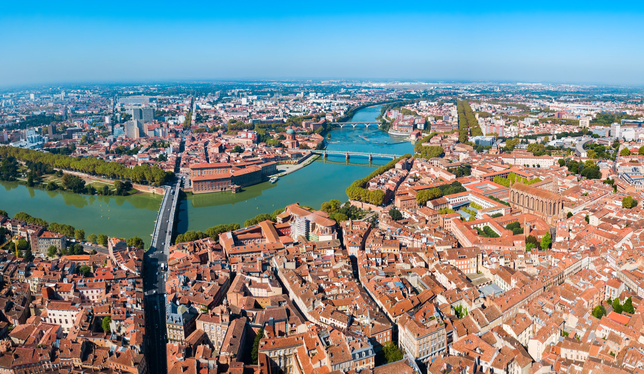 Toulouse Aerial Panoramic View, France