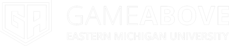 White logo for EMU GameAbove