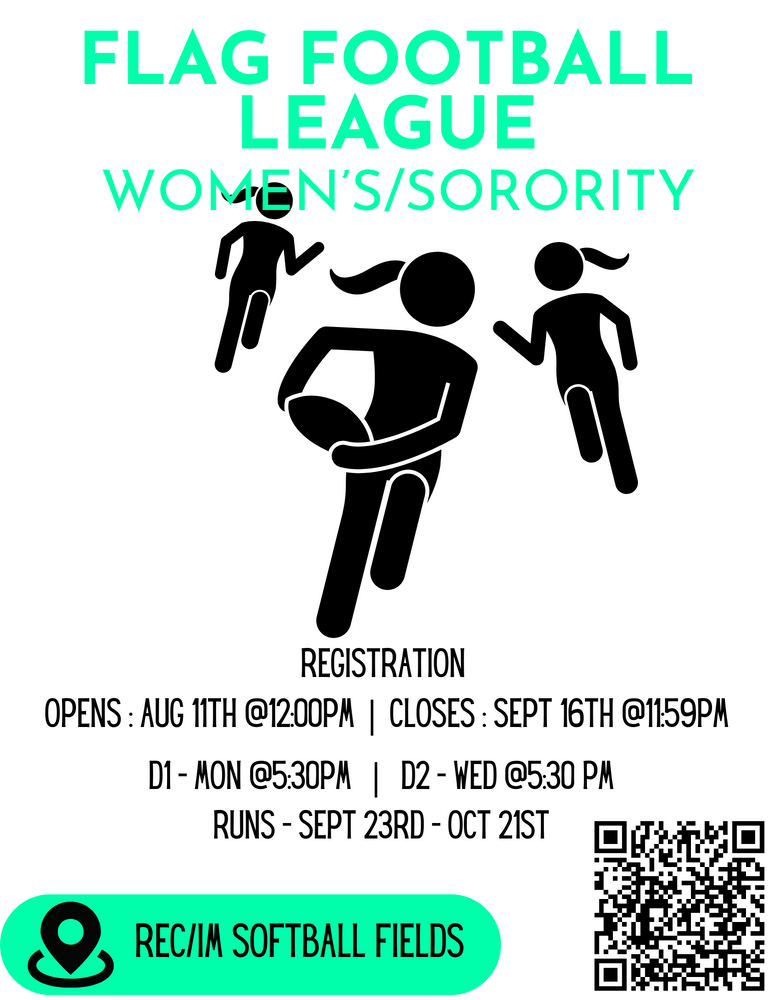 QR code for women's/sorority flag football league