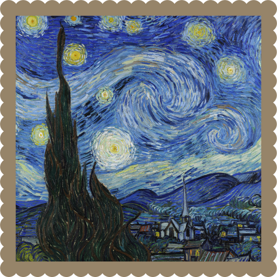 Van Gogh Oil Painting Square Stamp