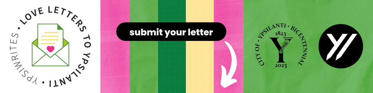 the Ypsi Writes Love Letters to Ypsilanti logo