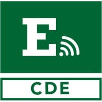 Green and white EMU CDE logo